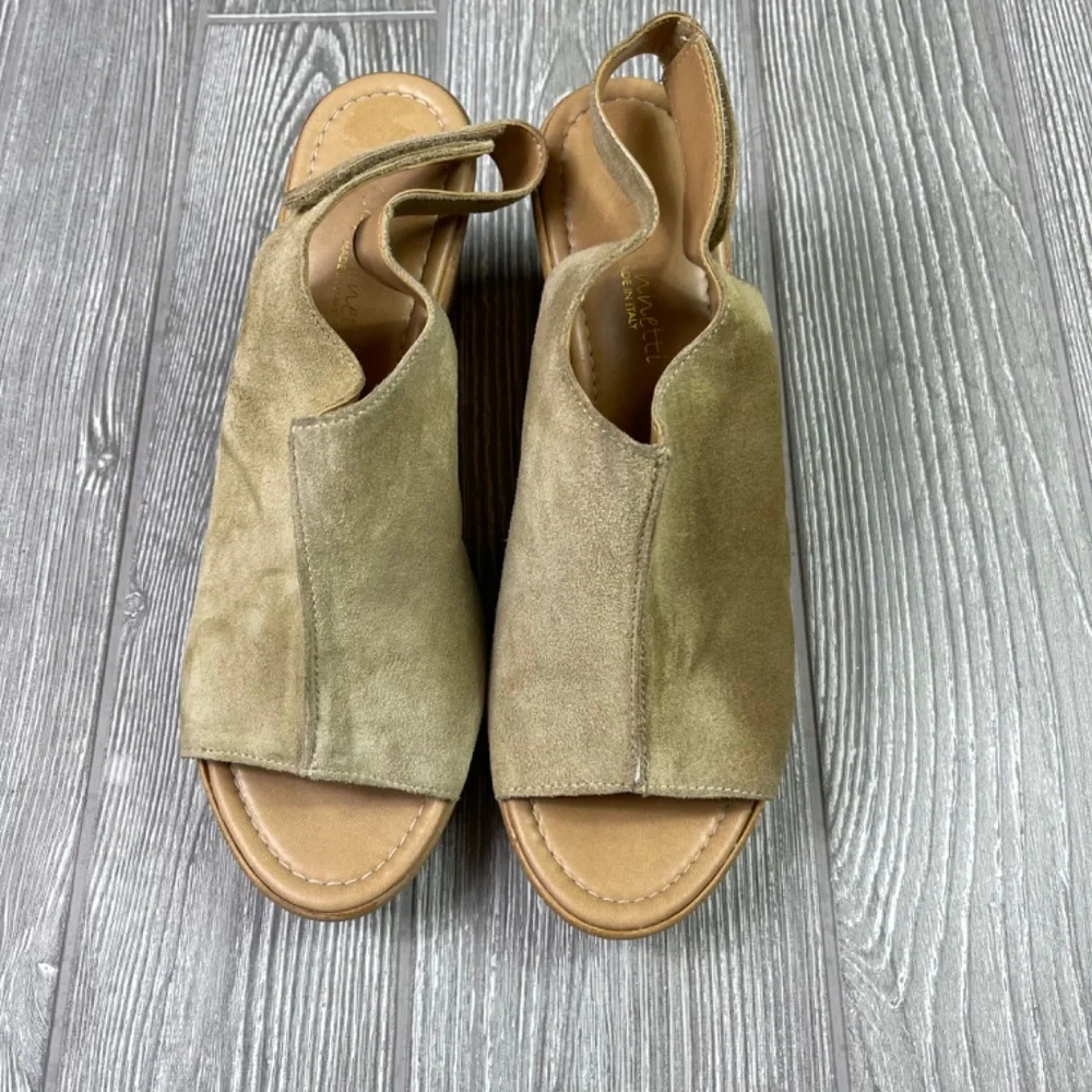 A.GIANNETTI Italian Platform Wedge Women's size 8.5 Tan Cork
